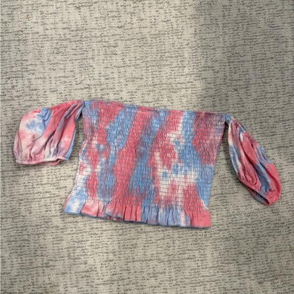 Cotton Candy Off the Shoulder Smocked Top - Picture 4 of 4